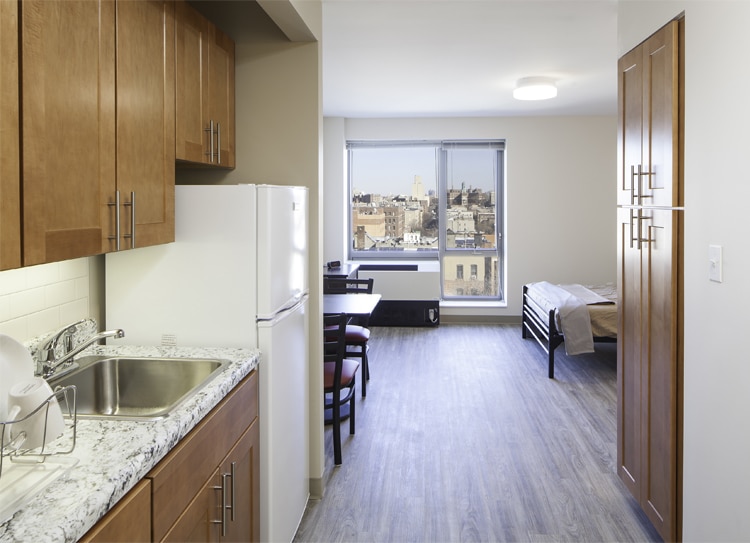 All of 162nd's 86 studio units come fully furnished.